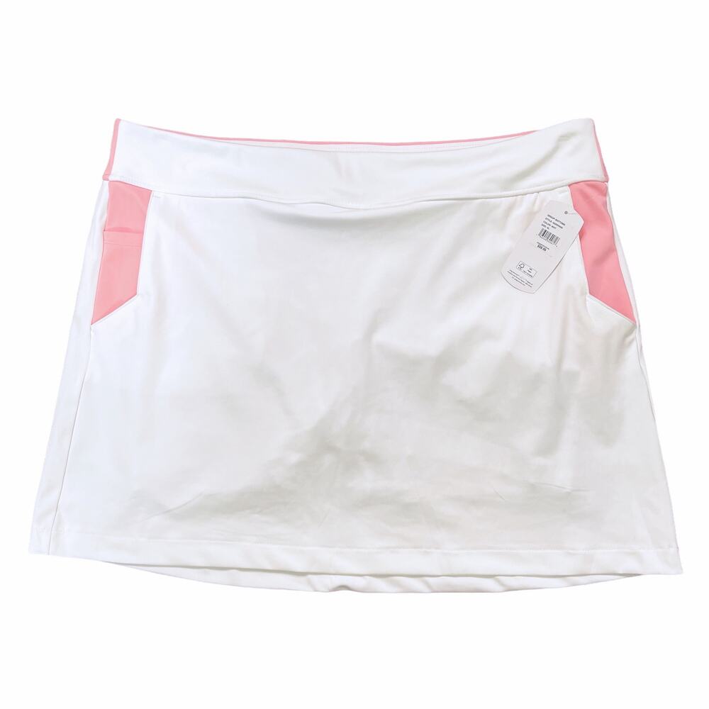 Greg Norman Golf Skorts White Pink Pockets XL NEW